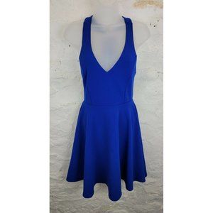 Lulus Size Small S Blue Katrina Skater Dress Backless Strappy Fit And Flare Mini